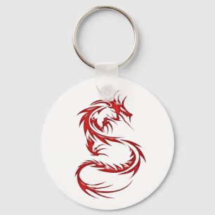 Porte-clés Dragon rouge de tatouage