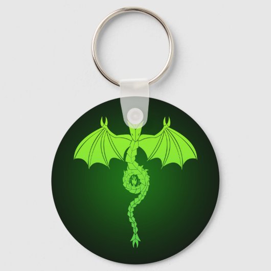Porte-clés Dragon Serpant Vert (Recto)
