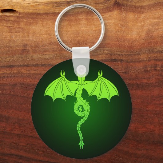 Porte-clés Dragon Serpant Vert (Recto)