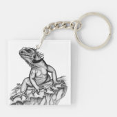 Porte-clés Dragon sur le rocher (Dos)