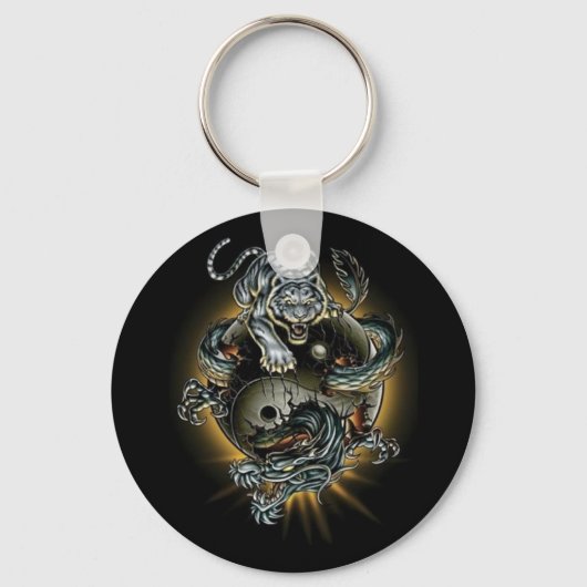 Porte-clés dragon/tigre/ying yang (Recto)