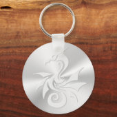 Porte-clés Dragon tribal à effet bossé (Recto)