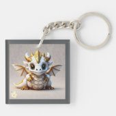 Porte-clés "Dragon vectoriel d'or" (Dos)