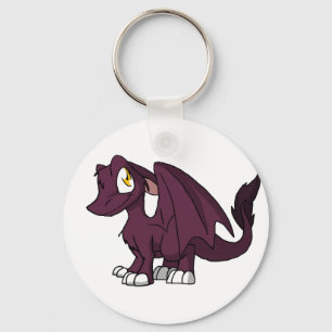 Porte-clés Dragon velu d'écart-type de rose foncé