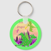 Porte-clés Dragon vert mignon (Recto)