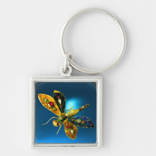 Porte-clés DRAGONFLY 2, saphir bleu (Devant)