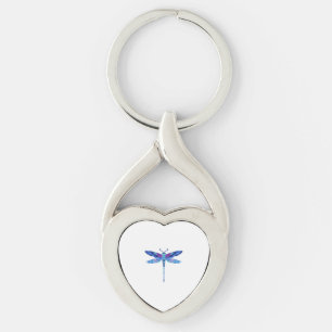 Porte-clés Dragonfly Blue dessin mignon cadeau