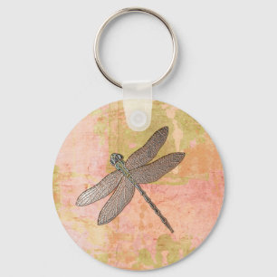 Porte-clés Dragonfly d'impressions roses