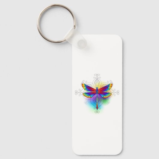 Porte-clés Dragonfly en arc-en-ciel (Recto)