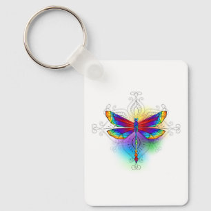 Porte-clés Dragonfly en arc-en-ciel