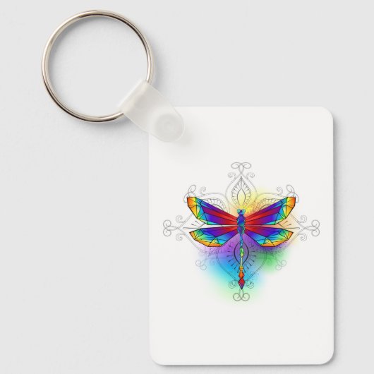 Porte-clés Dragonfly en arc-en-ciel (Recto)