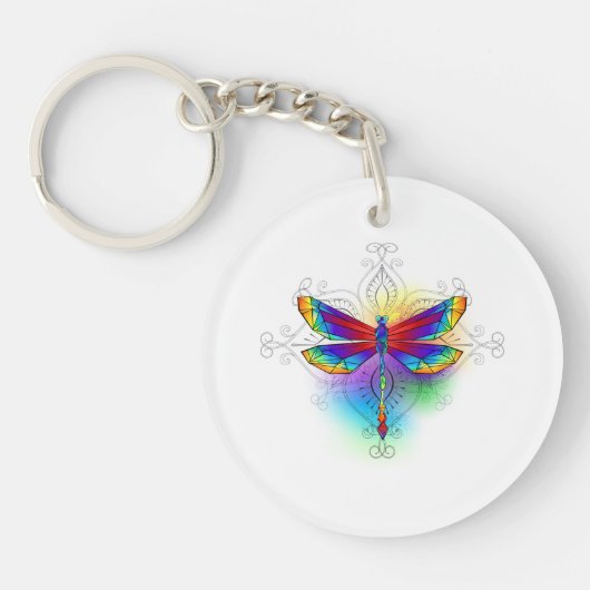 Porte-clés Dragonfly en arc-en-ciel (Devant)