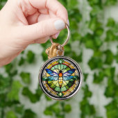 Porte-clés Dragonfly en verre (Main)