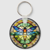 Porte-clés Dragonfly en verre (Recto)