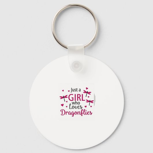 Porte-clés Dragonfly Just A Girl Who Loves Dragonflies T-Shir (Recto)
