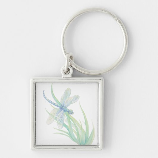 Porte-clés Dragonfly originale en bleu et vert (Devant)