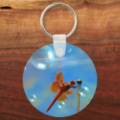 Porte-clés Dragonfly rouge transparent (Recto)