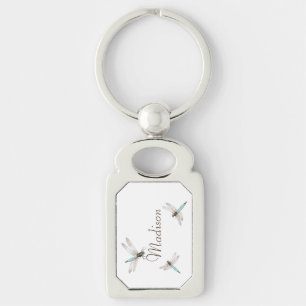 Porte-clés Dragonlies Bleues Avec Nom De Script Brown