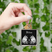 Porte-clés Dragons à ailes personnalisés (main)