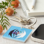 Porte-clés Dragons Love Heart Blue (Devant Droit)