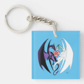 Porte-clés Dragons Love Heart Blue (Devant)