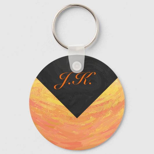 Porte-clés Dragons Oeil orange et noir Monogramme (Recto)