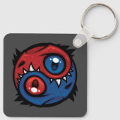 Porte-clés Dragons Yin Yang Rouge et Bleu (Dos)