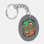 Porte-clés Dragons Yin Yang Verts et Orange (Devant gauche)