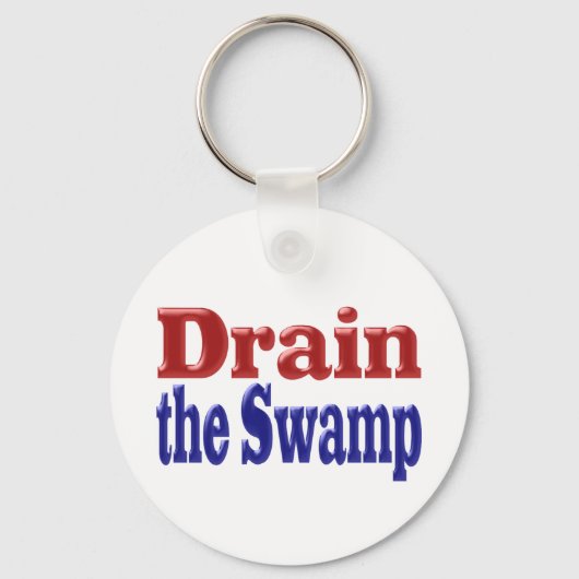 Porte-clés Drainer le texte bleu marécage (Verso)