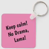 Porte-clés Drama Lama Personnalisable Funky Hipster Mignon (Dos)