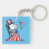 Porte-clés Drapeau 4 juillet à coudre Snoopy (Dos)