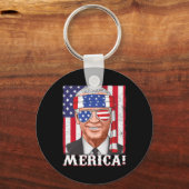 Porte-clés Drapeau 4 juillet Joe Biden Merica USA (Recto)