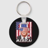 Porte-clés Drapeau 4 juillet Joe Biden Merica USA (Verso)