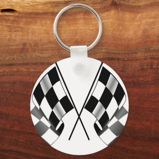 Porte-clés drapeau à damiers (Recto)