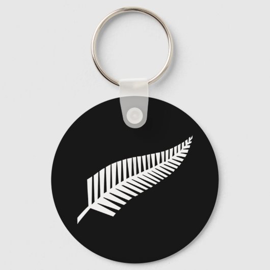 Porte-clés Drapeau à fougère argentée (NZ) (Recto)