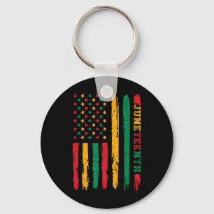 Porte-clés Drapeau afro-américain du 19e jour de la liberté 1