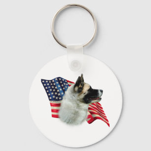 Porte-clés Drapeau Akita