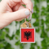 Porte-clés Drapeau albanais et vacances en Albanie, voyage /s (main)