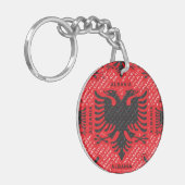 Porte-clés Drapeau albanais motif 2 (Devant gauche)