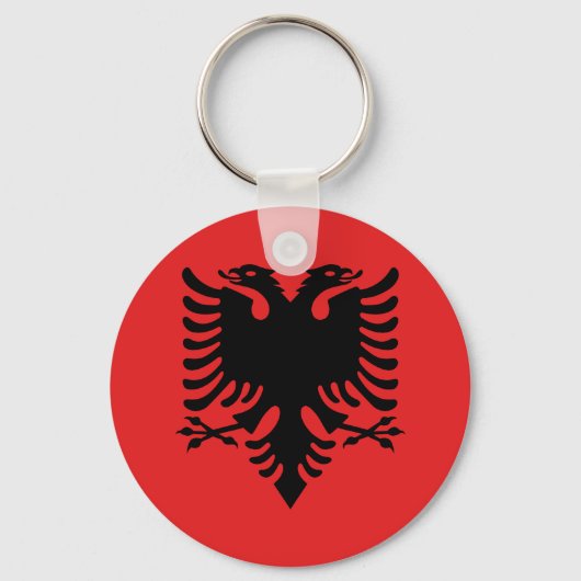Porte-clés Drapeau albanais patriotique (Recto)