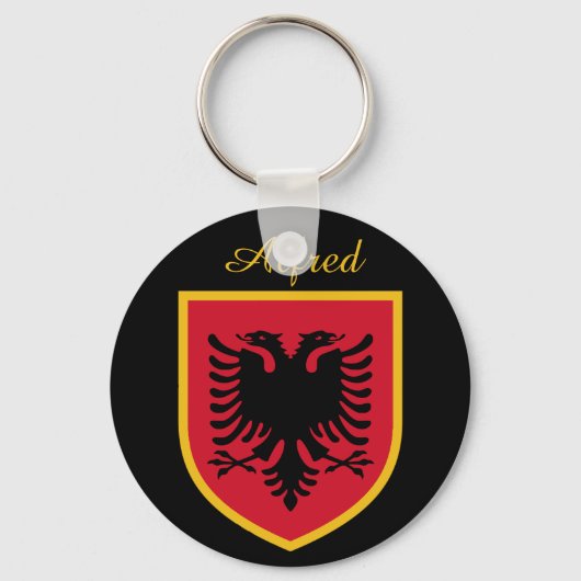 Porte-clés Drapeau Albanie (Recto)