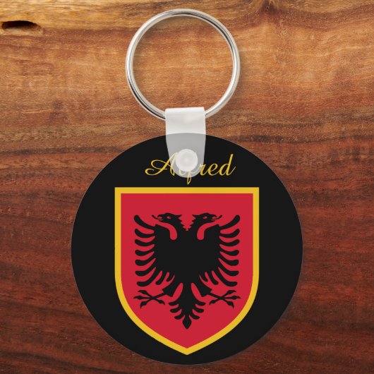 Porte-clés Drapeau Albanie (Recto)