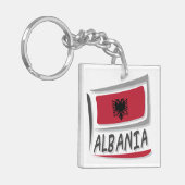 Porte-clés Drapeau Albanie Pride X (Devant gauche)