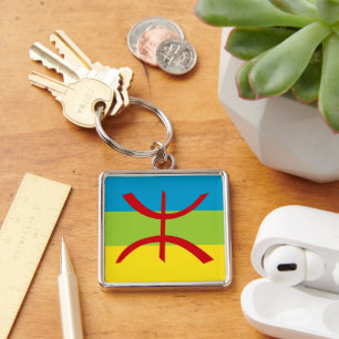 Porte-clés Drapeau Amazigh Drapeau Berber Drapeau Kabyles