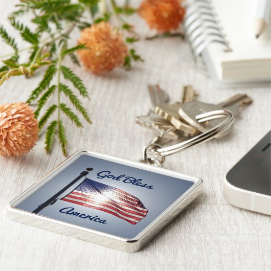 Porte-clés Drapeau américain (Côté)
