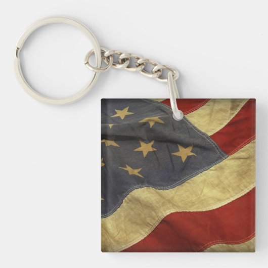 Porte-clés Drapeau Américain (Devant)