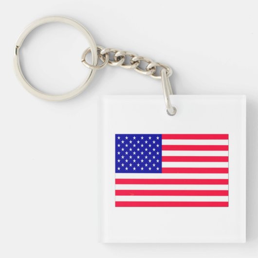 Porte-clés Drapeau américain 4 juillet (Devant)