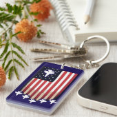 Porte-clés Drapeau Américain 4 juillet-65079 (Devant droit)