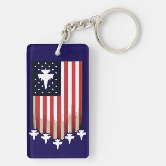 Porte-clés Drapeau Américain 4 juillet-65079 (Dos)