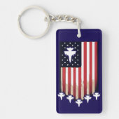 Porte-clés Drapeau Américain 4 juillet-65079 (Devant)